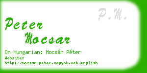 peter mocsar business card